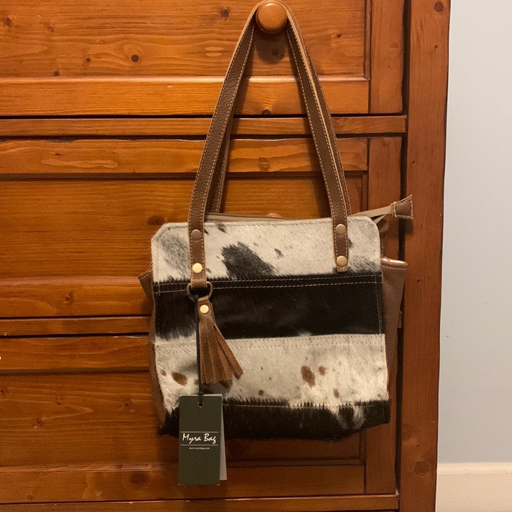 New!! Cowhide leather shoulder Myra bag